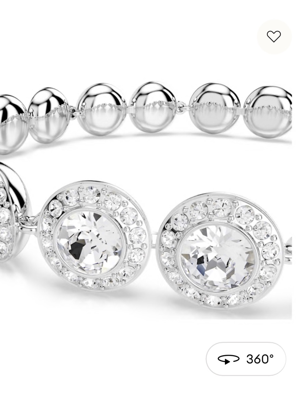 Swarovski Angelic Collection Silver Necklace with Red and Clear Crystals - Picture 10 of 11